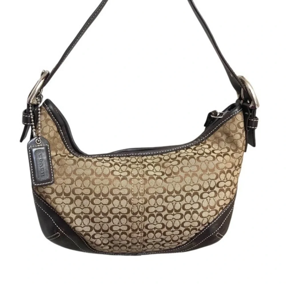 Coach vintage y2k 6351 brown signature mini soho hobo bag